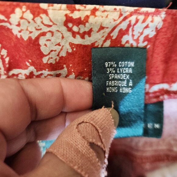 Vintage Lauren Ralph Pants Lauren Paisley Cropped Women's 18WX 25"Straight Leg - Picture 2 of 12